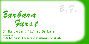 barbara furst business card